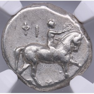 Calabria, Taras AR Didrachm or Nomos - c. 281-240 BC - NGC Ch VF