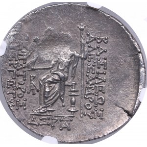 Seleucid Kingdom, Antioch AR Tetradrachm yr. 164 (149/8 BC) - Alexander I (152-145 BC) - NGC AU