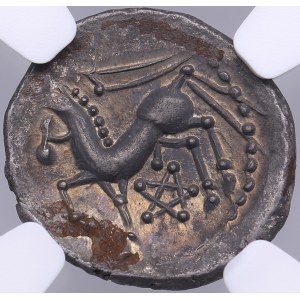 Gaul, Bituriges AR Quinarius - c. 100-50 BC - NGC MS