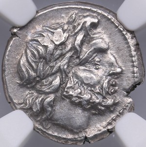 Roman Republic AR Victoriatus - Anonymous (after c. 211 BC) - NGC Ch XF