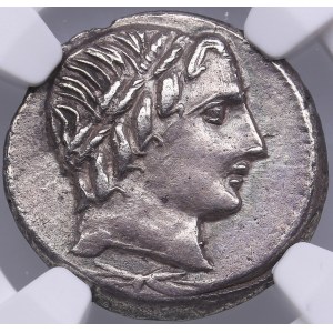 Roman Republic AR Denarius - Anonymous (c. 86 BC) - NGC AU