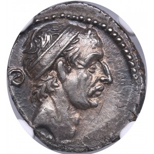 Roman Republic AR Denarius - L. Marcius Philippus (57/6 BC) - NGC AU