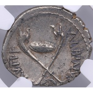 Roman Imperatorial AR Denarius - Albinus Bruti f. (c. 48 BC) - NGC AU