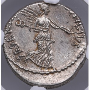 Roman Imperatorial AR Denarius - L. Hostilius Saserna (48 BC) - NGC MS