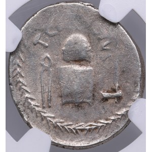 Roman Imperatorial AR Denarius - T. Carisius (c. 46 BC) - NGC Ch VF