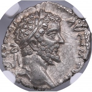 Roman Empire AR Denarius - Septimius Severus (AD 193-211) - NGC AU