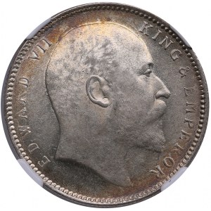 India, British 1 Rupee 1906 (C) - NGC MS 63