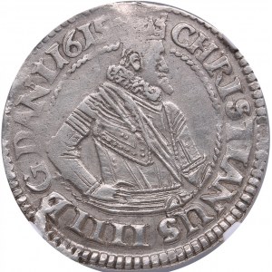 Denmark 1 Mark 1615 (Clover) - Christian IV (1588-1648) - NGC AU DETAILS