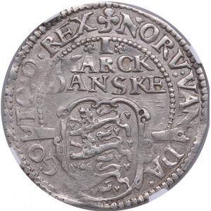Denmark 1 Mark 1615 (Clover) - Christian IV (1588-1648) - NGC AU DETAILS