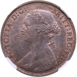 Great Britain 1/2 penny 1874 H - NGC MS 63 RB
