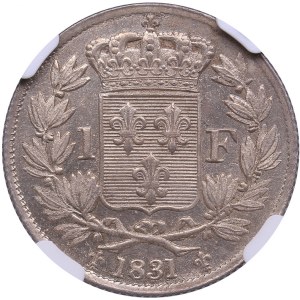 France Essai 1 Franc 1831 - Henry V Pretender - NGC MS 64
