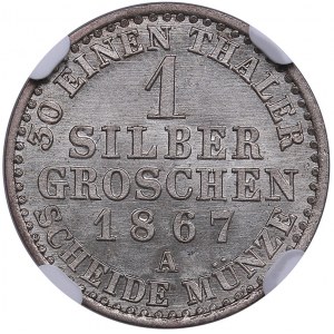 Germany, Prussia 1 Groschen 1867 A - NGC MS 65