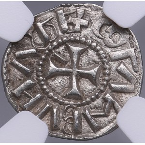 Hungary AR Denar - Coloman (1095-1116) - NGC MS 62