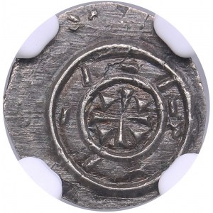 Hungary AR Denar - Stephen II (1116-1131) - NGC AU 58