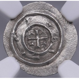 Hungary AR Denar - Stephen II (1116-1131) - NGC MS 62