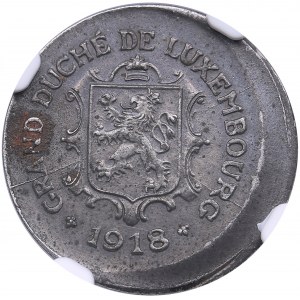 Luxembourg 5 Centimes 1918 - NGC MINT ERROR UNC DETAILS