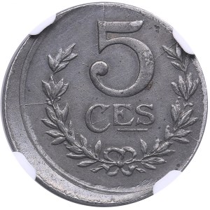 Luxembourg 5 Centimes 1918 - NGC MINT ERROR UNC DETAILS