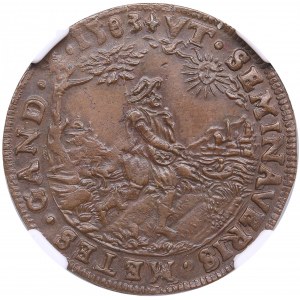 Netherlands Jeton 1583 - Ghent Insurrection - NGC MS 63 BN