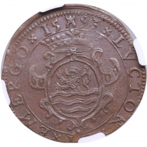 Netherlands, Zeeland Jeton 1593 - Henri IV Converts - NGC MS 62 BN