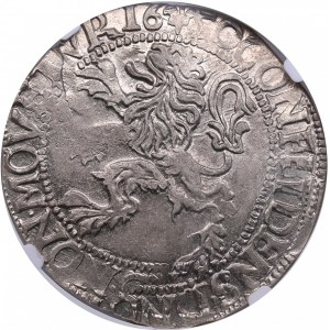 Netherland, Kampen 1 Lion Daalder 1650 - Knight left - NGC MS 61