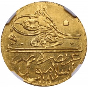 Turkey 1 Zeri Mahbub AH 1187//15 / 1789 AD - Abdul Hamid I (1774-1789) - NGC MS 66