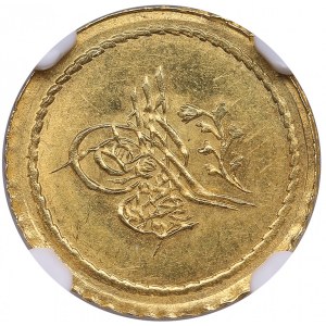 Turkey, Constantinople ½ Memduhiye Altin AH1255//2 / 1840 AD - Abdul Mejid (1839-1861) - NGC MS 63+