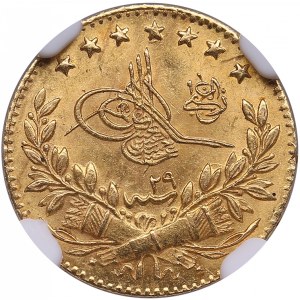 Turkey 25 Kurush (Piaster) AH 1293//29 / 1903 AD - Abdul Hamid II (1876-1909)- NGC MS 65
