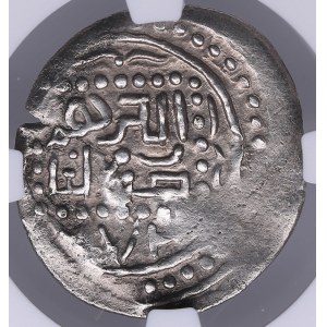 Golden Horde, Bulghar AR Dirham AH 672 - Mangu Timur (AH 665-679 / 1267-1280 AD) - NGC AU 55