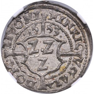 Riga Schilling 1553 (15-53) - Wilhelm von Brandenburg & Heinrich von Galen (1551-1556) - NGC MS 62
