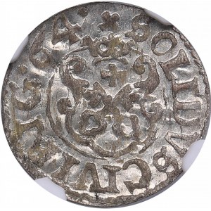 Riga, Sweden Solidus 1664 - Karl XI (1660-1697) - NGC MS 64