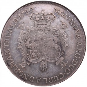Courland, Poland (Russia) Taler 1780 - Peter Biron (1769-1795) - NGC XF DETAILS