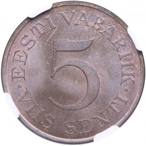 Estonia 5 Senti 1931 - NGC MS 65 BN