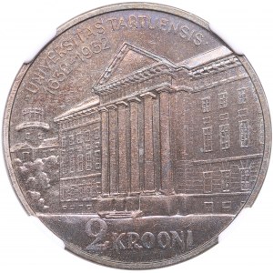 Estonia 2 Krooni 1932 - Tartu University - NGC UNC DETAILS