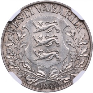 Estonia 1 Kroon 1933 - 10th Singing Festival - NGC MS 62