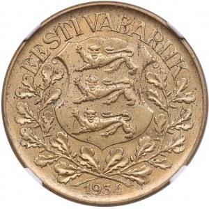 Estonia 1 Kroon 1934 - NGC MS 62