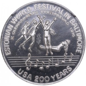 Estonia medal 1976 - Estonian World Festival - NGC MS 68