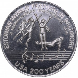 Estonia medal 1976 - Estonian World Festival - NGC MS 69