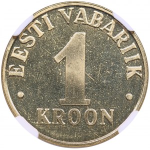 Estonia 1 Kroon 2001 - NGC MS 65