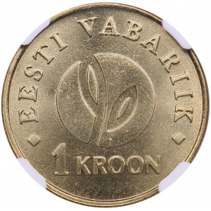 Estonia 1 Kroon 2008 - NGC MS 66