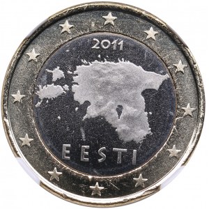 Estonia 1 Euro 2011 - NGC MS 64