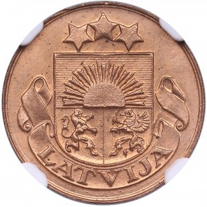 Latvia 1 Santims 1924 - NGC MS 64 RD