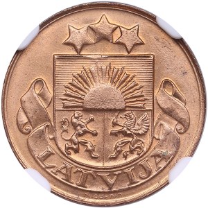 Latvia 1 Santims 1924 - NGC MS 65 RD