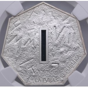 Latvia 1 Lats 2007 - Coin of digits - NGC PF 68 ULTRA CAMEO