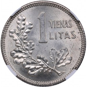 Lithuania 1 Litas 1925 - NGC MS 63