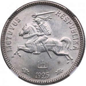 Lithuania 1 Litas 1925 - NGC MS 63