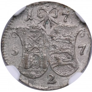 Russia, Livonia & Estonia 2 Kopecks 1757 - NGC AU 58