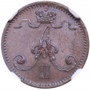Finland, Russia 1 Penni 1873 - NGC MS 64 BN
