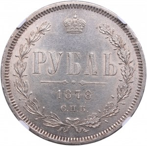 Russia Rouble 1878 СПБ-НФ - NGC MS 60