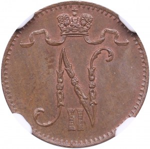 Finland, Russia 1 Penni 1895 - NGC MS 64 BN