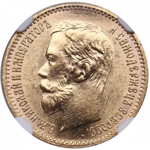 Russia 5 Roubles 1902 AP - NGC MS 64+